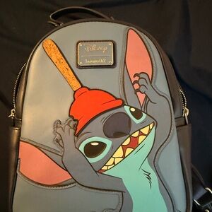 Loungefly Stitch Backpack with Red and Blue Accents